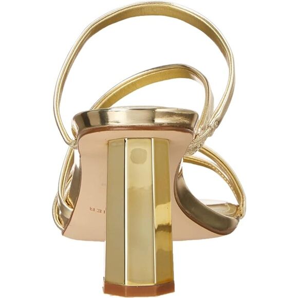 Marc Fisher Women's Kristin Heeled Sandal Strappy Gold Block Heels SZ 8.5 : NWOT - Picture 14 of 15
